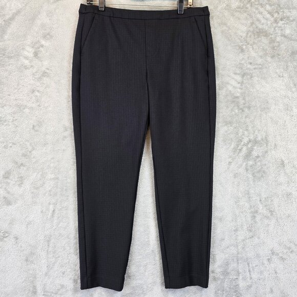 Liverpool Pants Womens 12 Black Stretch Slim Pull On Dress Trousers Ankle Career - Picture 1 of 14